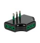 FME 82.221 ADATTATORE 16A 2P+T 3 PRESE 2P+T BIP NERO