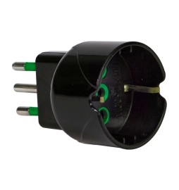 FME 82.601 ADATTATORE 10A 2P+T-SCHUKO GARANTI NERO