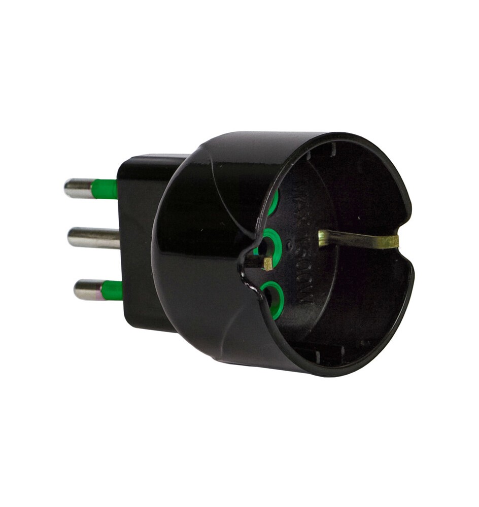 FME 82.601 ADATTATORE 10A 2P+T-SCHUKO GARANTI NERO