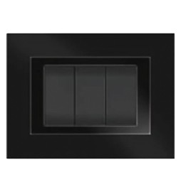 PLACCA COLORE NERO 'ELITE' 3 posti - 5703/AB