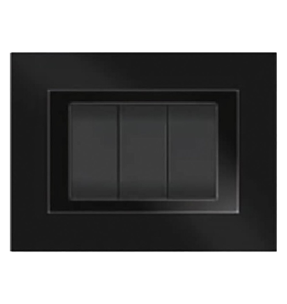 PLACCA COLORE NERO 'ELITE' 3 posti - 5703/AB