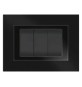 PLACCA COLORE NERO 'ELITE' 3 posti - 5703/AB