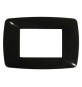 PLACCA COLORE NERO 'BRIO' 3 posti - 3203/N