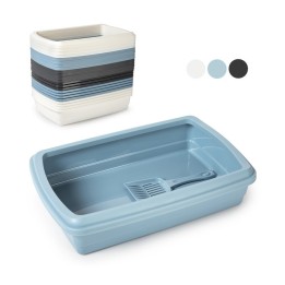 LETTIERA C/PALETTA GATTO MAX BIANCO/AZZURRO/ANTRACITE