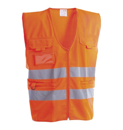 GILET ALTA VISIBILITA' MULTITASCHE 'ROAD' XL