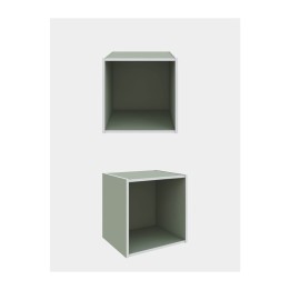CUBO 35X29X35 CM VERDE