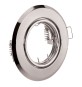 PORTAFARETTO LED ORIENTABILE IN METALLO colore satinato Ø 93 x h.27 mm. Ø imbocco 65 mm.