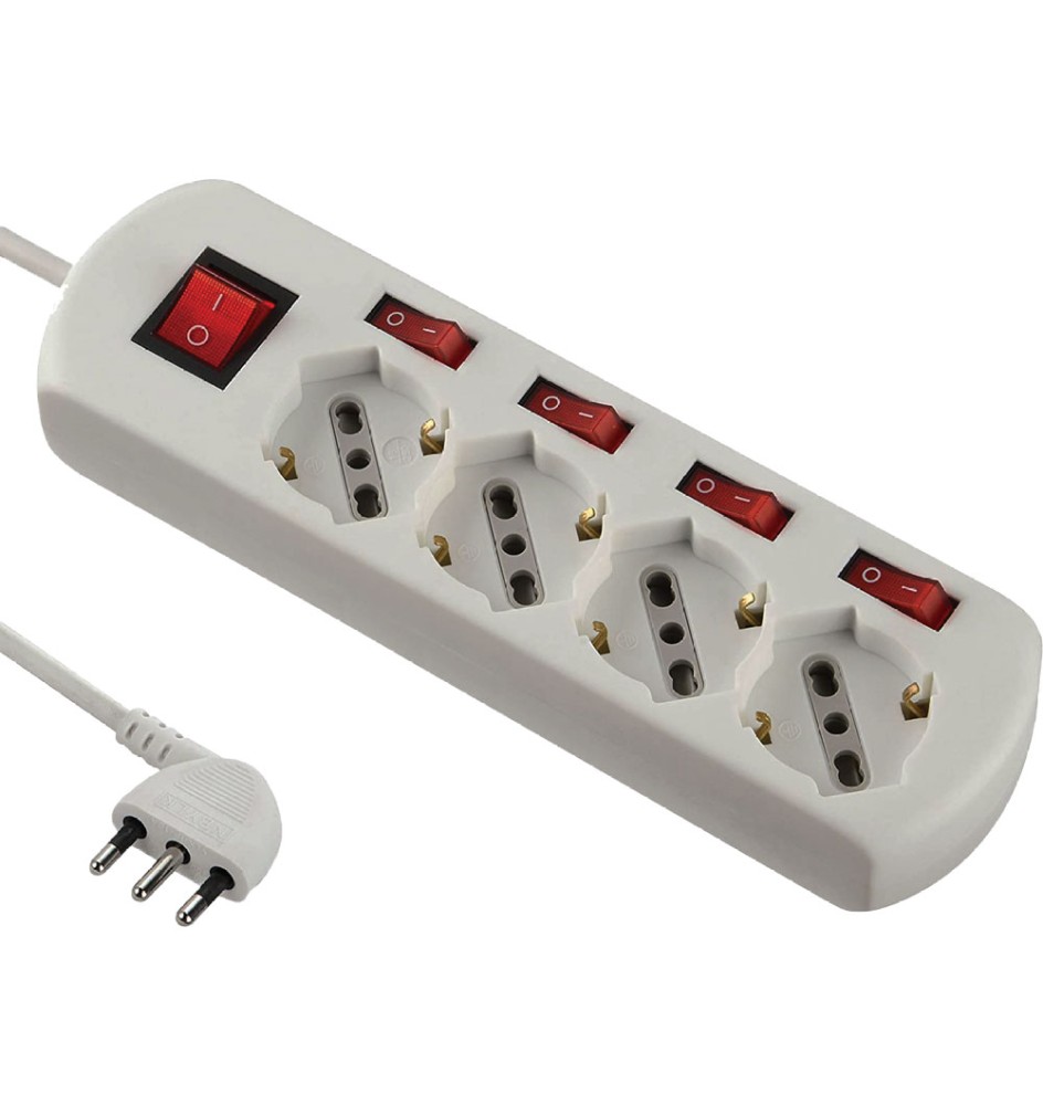 MULTIPRESA CON INTERRUTTORI INDIPENDENTI 6 prese