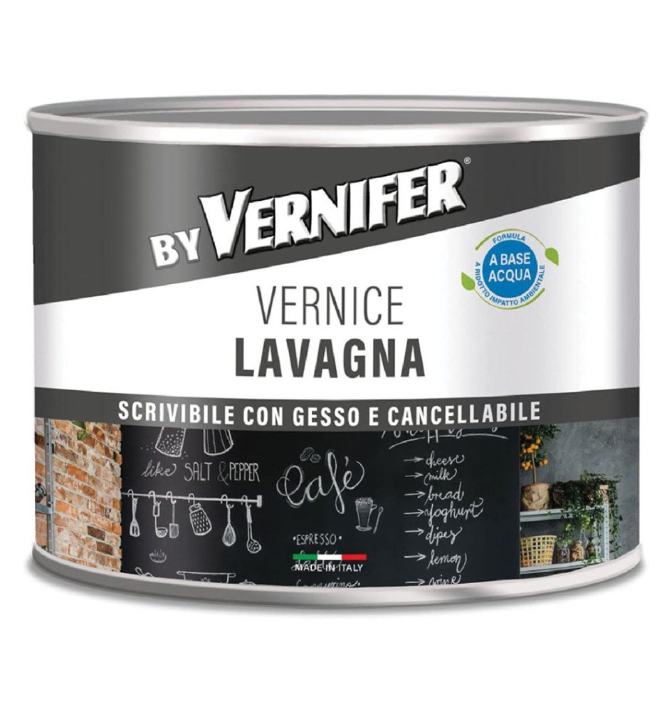 VERNICE ACRILICA BASE ACQUA LAVAGNA 'VERNIFER' Ml. 500 - antracite (4809)