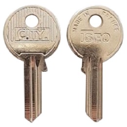 CHIAVE OTTONE NICHELATO '020079' lunghezza 24,3 mm - 4 spine