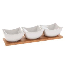 VASSOIO CON TRE CIOTOLE cm 30 x 10