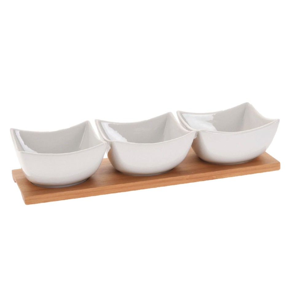 VASSOIO CON TRE CIOTOLE cm 30 x 10