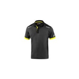 SPARCO POLO TOLEDO GREY YELLOW TG M