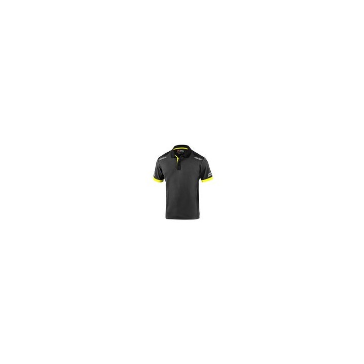 SPARCO POLO TOLEDO GREY YELLOW TG XL