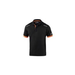 SPARCO POLO TOLEDO BLACK ORANGE TG L
