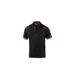 SPARCO POLO TOLEDO BLACK ORANGE TG L