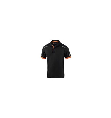 SPARCO POLO TOLEDO BLACK ORANGE TG XL