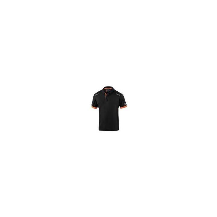 SPARCO POLO TOLEDO BLACK ORANGE TG XL
