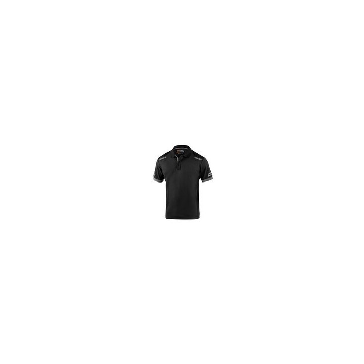 SPARCO POLO TOLEDO BLACK GREY TG M
