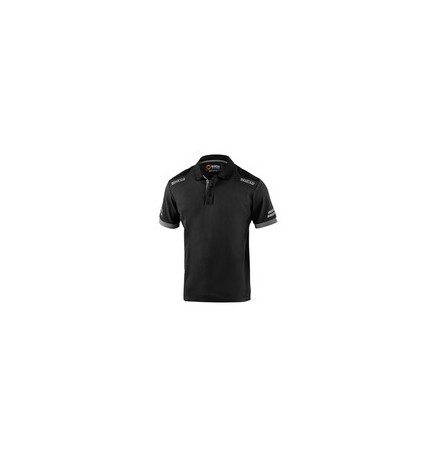 SPARCO POLO TOLEDO BLACK GREY TG L