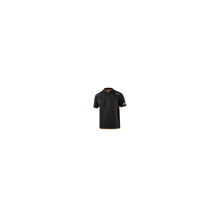 SPARCO T-SHIRT TUCSON BLACK ORANGE TG XL