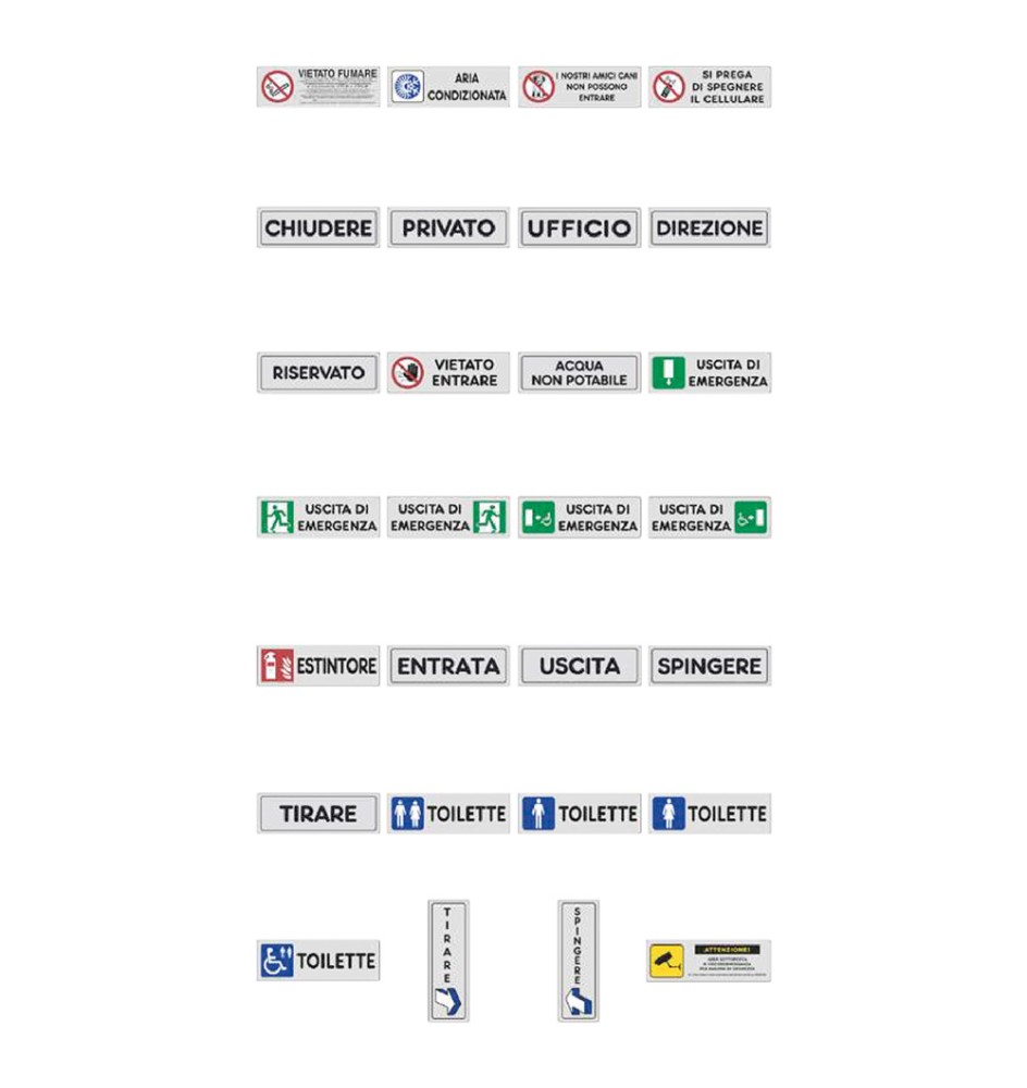 ETICHETTA SEGNALETICA DIREZIONE
