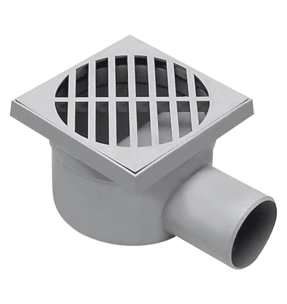 CHIUSINO SIFONATO cm 15 x 15 x h.7 - Ø scarico laterale 50 mm