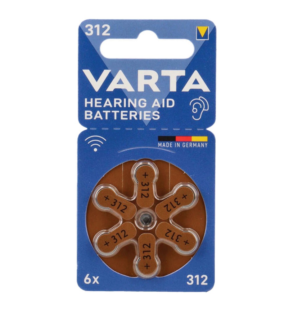 PILA PER APPARECCHI ACUSTICI '312' Pz 6 - 1,45 V