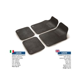 SET TAPPETO AUTO IN GOMMA POLAR 4 PEZZI