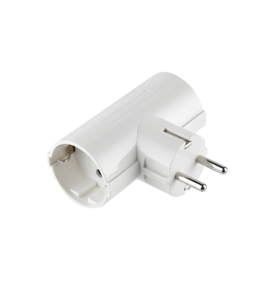 ADATTATORE SPINA SCHUKO A 2 PRESA SCHUKO LATERALI