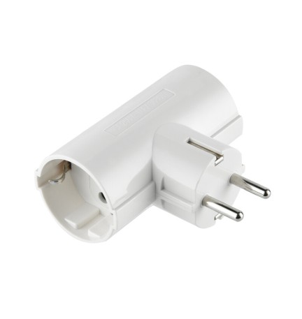 ADATTATORE SPINA SCHUKO A 2 PRESA SCHUKO LATERALI