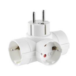 ADATTATORE SPINA SCHUKO A 3 PRESA SCHUKO