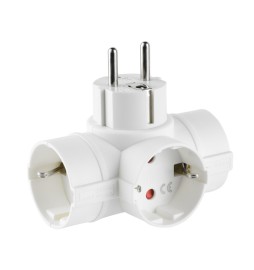 ADATTATORE SPINA SCHUKO A 3 PRESA SCHUKO