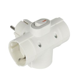 ADATTATORE SPINA SCHUKO A 3 PRESA SCHUKO C/INT.