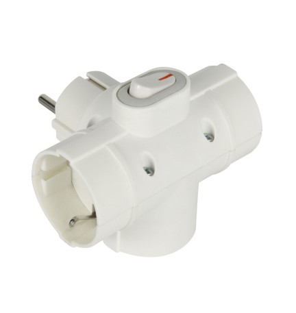 ADATTATORE SPINA SCHUKO A 3 PRESA SCHUKO C/INT.