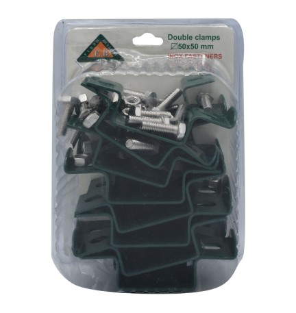 COLLARE DI FISSAGGIO DOPPIO IN ACCIAIO verniciato verde