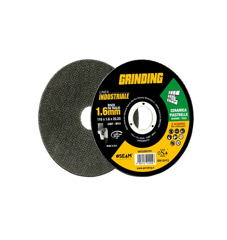 GRINDING INDUSTRIALE DISCO CERAMICA PIANO 115X1,6