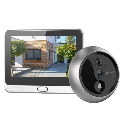 SPIONCINO DIGITALE PER PORTE 'DP2 2K' EZVIZ risoluzione 2K 3MP - / colore argento