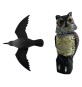 STATUETTA SCACCIA VOLATILI A FORMA ANIMALE Corvo in volo - cm 41 x 56
