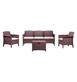 SET DA GIARDINO POLIPROPILENE 'VENEZIA III' tortora