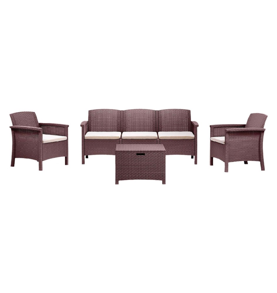 SET DA GIARDINO POLIPROPILENE 'VENEZIA III' tortora