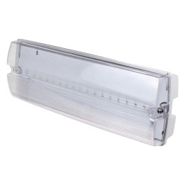 LAMPADA EMERGENZA DA PARETE 3W / 16 led - cm.34,6 x 10,7 x 6