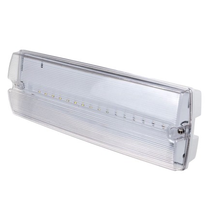 LAMPADA EMERGENZA DA PARETE 3W / 16 led - cm.34,6 x 10,7 x 6