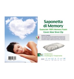 GUANCIALE ALOE SILVER MEMORY FOAM SAPONETTA H.13