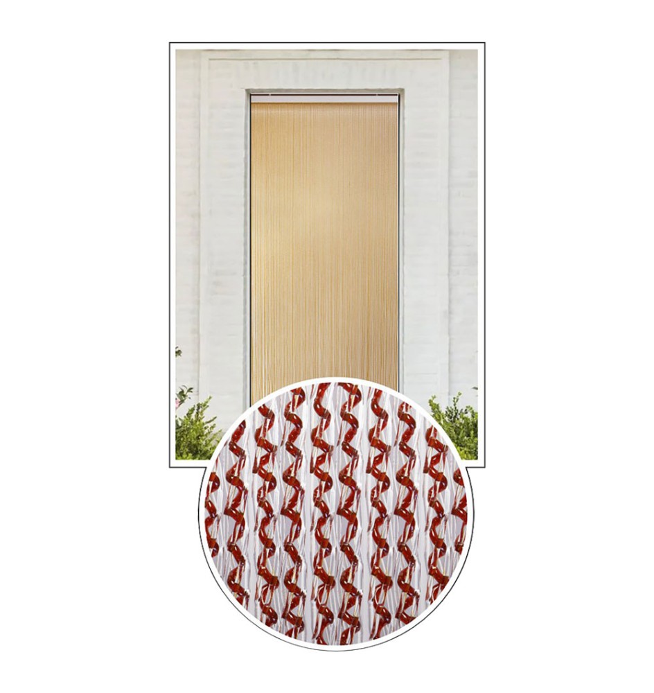 TENDA ELICOIDALE 'COCO' cm. 140 x 240 - cristal/marrone