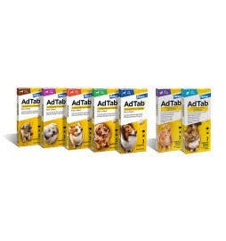 COMPRESSE ANTIPARASSITARIE MASTICABILI 'ADTAB' gatti 2,0 - 8,0 kg / 3...