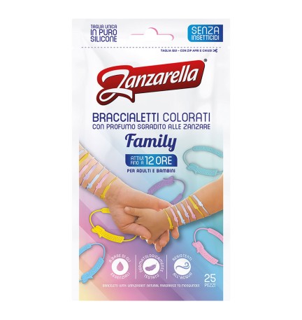 BRACCIALETTO ANTI ZANZARA 'FAMILY' cf. 25 pezzi