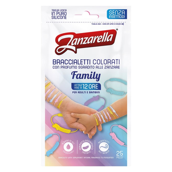BRACCIALETTO ANTI ZANZARA 'FAMILY' cf. 25 pezzi