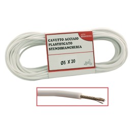 CAVETTO STENDIBIANCHERIA 'BIANCO L' ø 5 x mt 20