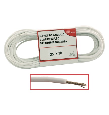 CAVETTO STENDIBIANCHERIA 'BIANCO L' ø 5 x mt 20